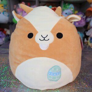 Squishmallows NWT 14" Grant the Goat with Easter Egg Stuffed Plush To
